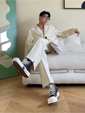 RICK OWENS Converse X TURBODRK DRKSHDW patent leather High-Tops